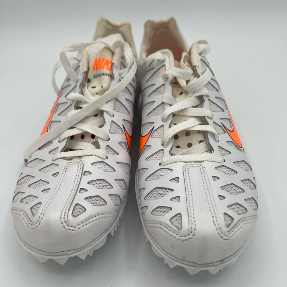 Nike White & Orange Track Spikes NWT - Picture 2 of 10